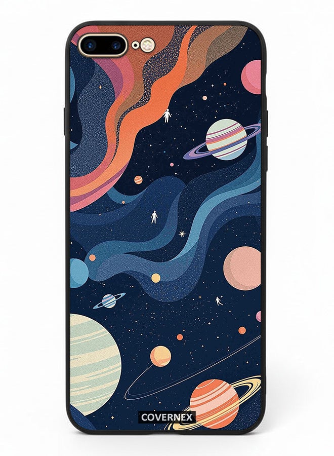 Covernex Apple iPhone 7 Plus Protective Case Cover Printed Featuring Seep Space and Planet Art - Image 2