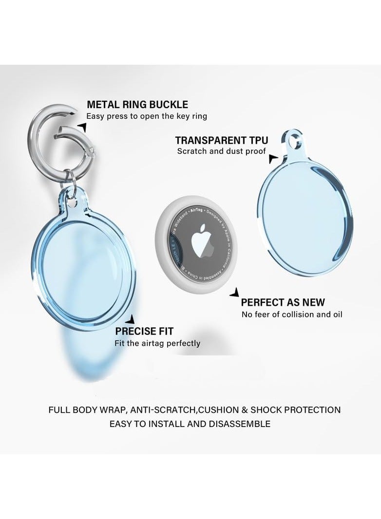 general Waterproof Airtag Holder 6 Pack Apple AirTags with Keychain AirTag Case for Luggage Dog Collar and Keys Anti-Scratch Full Body Protective Airtag Holder 6 Colors - Image 3