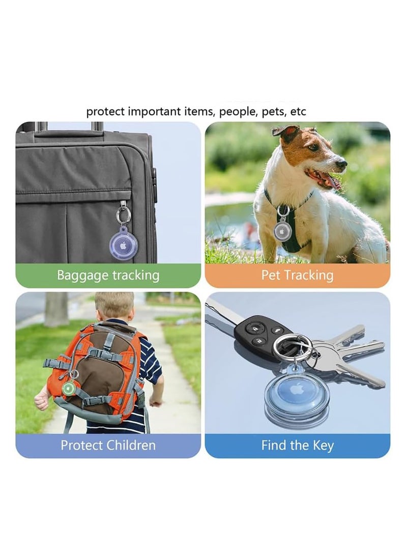 general Waterproof Airtag Holder 6 Pack Apple AirTags with Keychain AirTag Case for Luggage Dog Collar and Keys Anti-Scratch Full Body Protective Airtag Holder 6 Colors - Image 5