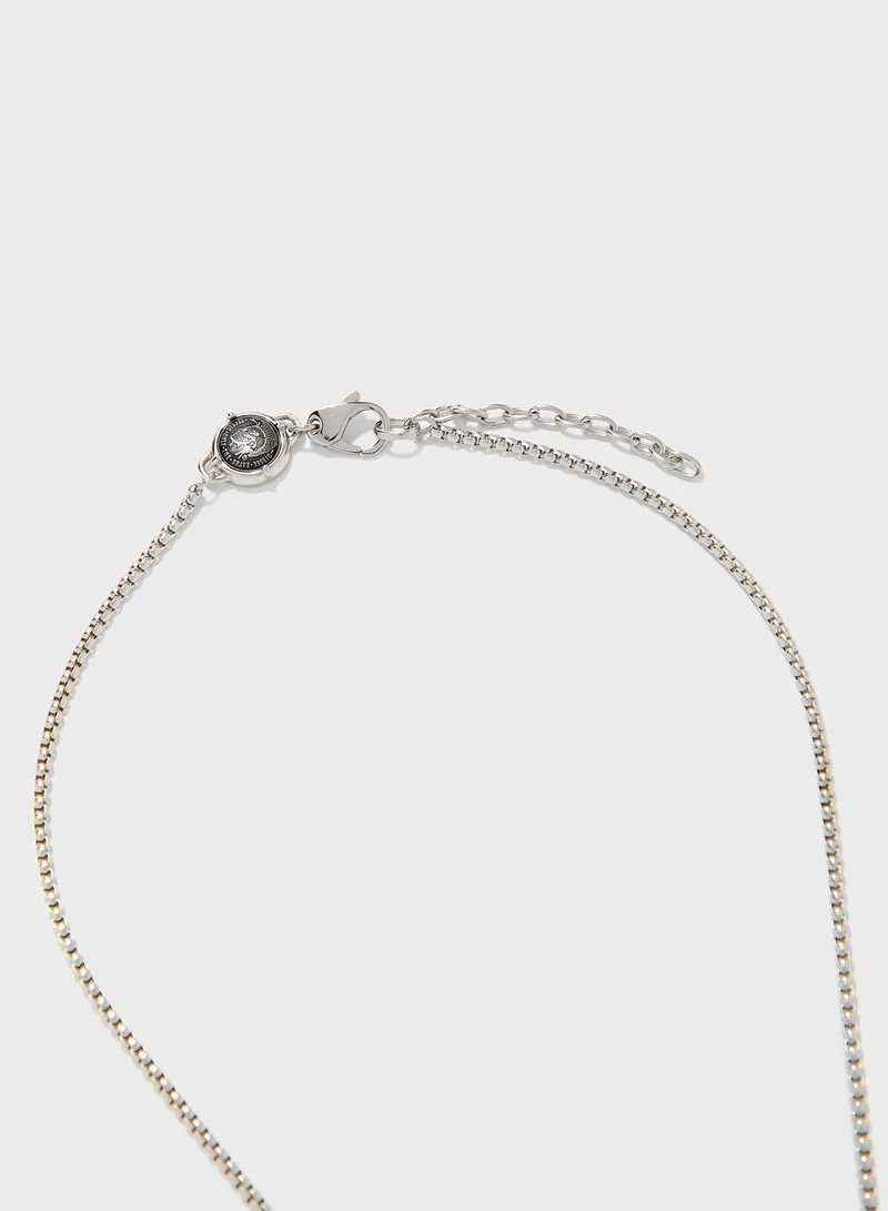 DIESEL Double Pendant Necklace