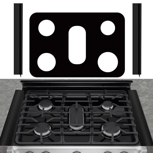 Mee 2ou Stove Burner Covers - Reusable Stove Cover For 30 Inch LG Gas Range Model LRG3093 LRG3095 LRG3061 LRG3193 - Non-Stick Washable Stove Top Cover With 2Pcs Stove Gap Covers For 30 LG Stove Top Protector - Image 1