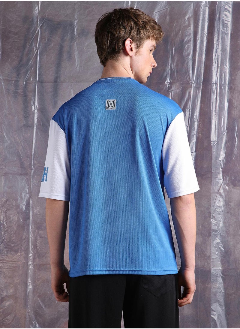 Hubberholme Men Streetletics Typography Printed Round Neck Relaxed Fit Mesh T-shirt  - Image 5