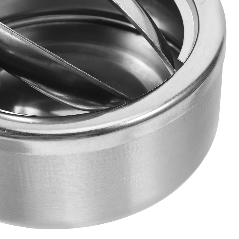 Thickened Stainless Steel Ashtray with Lid Windproof for Home Patio Desktop Use - Image 4