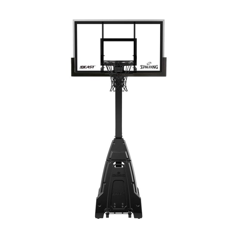 Spalding Beast Stealth 60" Glass Portable Basketball Hoop System - Image 1