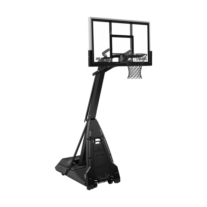Spalding Beast Stealth 60" Glass Portable Basketball Hoop System - Image 2