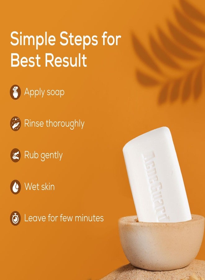 Pil Acneguard Soap | Clears Acne, Pimples, Clogged Pores | For Face And Body | Perfect Blend Of Natural Ingredients | Deeply Cleanses | Gentle | Refreshing (75gm Each, Pack of 3) - Image 4