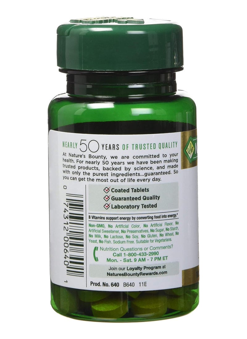 NATURE'S BOUNTY Vitamin B2 100 Mg 100 Coated Tablets Pack Of 4  - Image 3