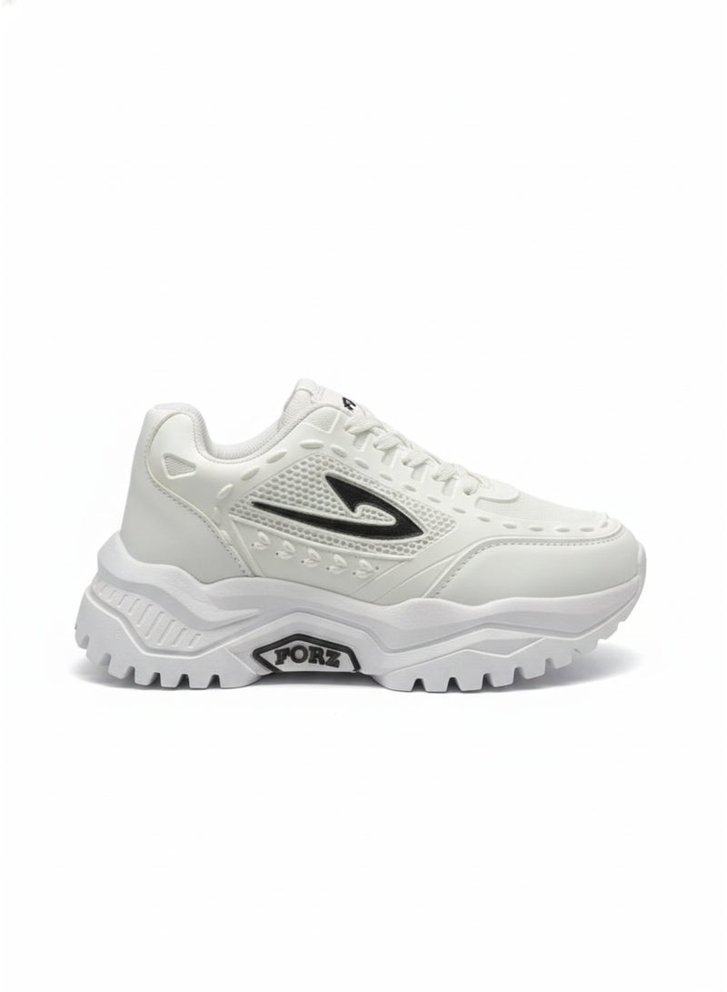 Vbranda Sneakers Stylish All-White Chunky L-1040-WHITE&BLACK - Image 4