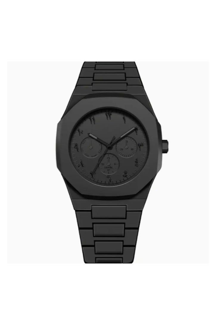 QUARTZ ساعة يد سوداء أنيقة للرجال – ساعة عصرية بسيطة - Image 1