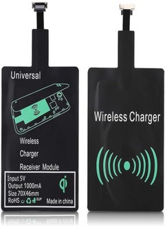 Wireless Charger Receiver for iOS Interface, Micro USB, Type-C (Optional) Wireless Charging Receiver 500-1000mA >70% Conversion Rate Qi Receiver (Micro USB)