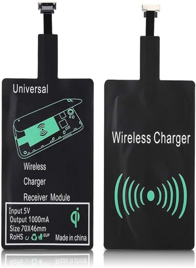 ciciglow - Wireless Charger Receiver for iOS Interface, Micro USB, Type-C (Optional) Wireless Charging Receiver 500-1000mA >70% Conversion Rate Qi Receiver (Micro USB) - Image 1