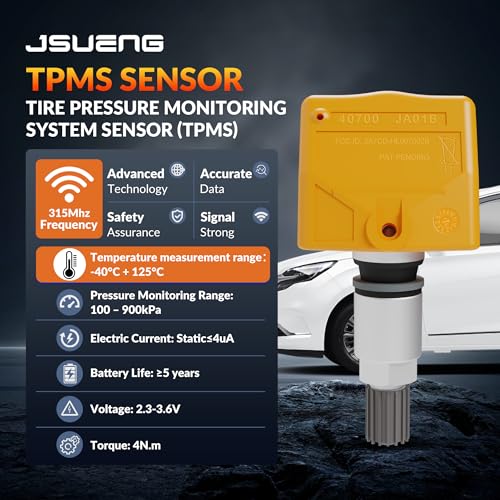 Jsueng Set of 4 TPMS Sensor, Tire Pressure Monitoring System Sensor for Nissan Maxima 350z Altima Versa Infiniti Replaces 40700-JA01B 407001AA0B 40700JA01C 315MHZ - Image 4