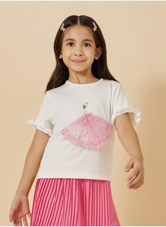 Styli Graphic Print T-Shirt and Skirt Set  - Image 2