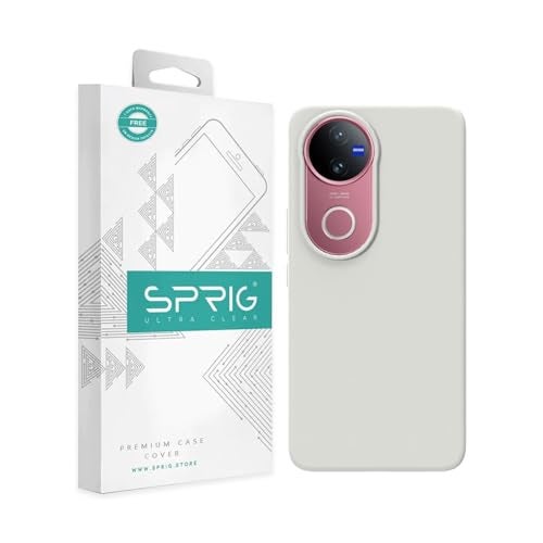 SPRIG Compatible with Vivo V50e Premium SilkTone Back Cover Drop Tested Shock Proof Mobile Case for Men, Women, Boys and Girls with Camera Protection (Light Grey) - Image 1