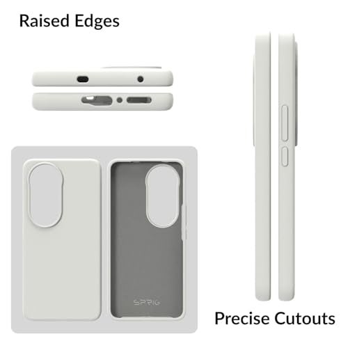 SPRIG Compatible with Vivo V50e Premium SilkTone Back Cover Drop Tested Shock Proof Mobile Case for Men, Women, Boys and Girls with Camera Protection (Light Grey) - Image 2