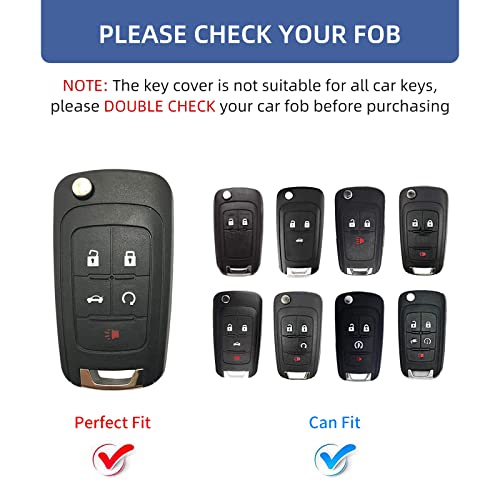 OFFCURVE غطاء مفتاح OFFCURVE لسيارات شيفروليه، غلاف واقي كامل من TPU يناسب شيفروليه شيفي GMC بويك إنكور تيرين مالibu كامارو كروز إمبالا إكوينوكس فولت سبارك سونيك، بنفسجي - Image 2