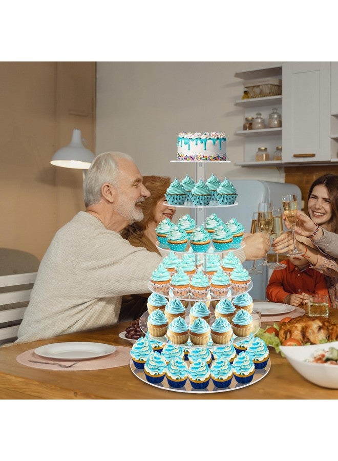 YestBuy 6 Tier Maypole Round Wedding Party Tree Tower Acrylic Cupcake Display Stand - Image 2