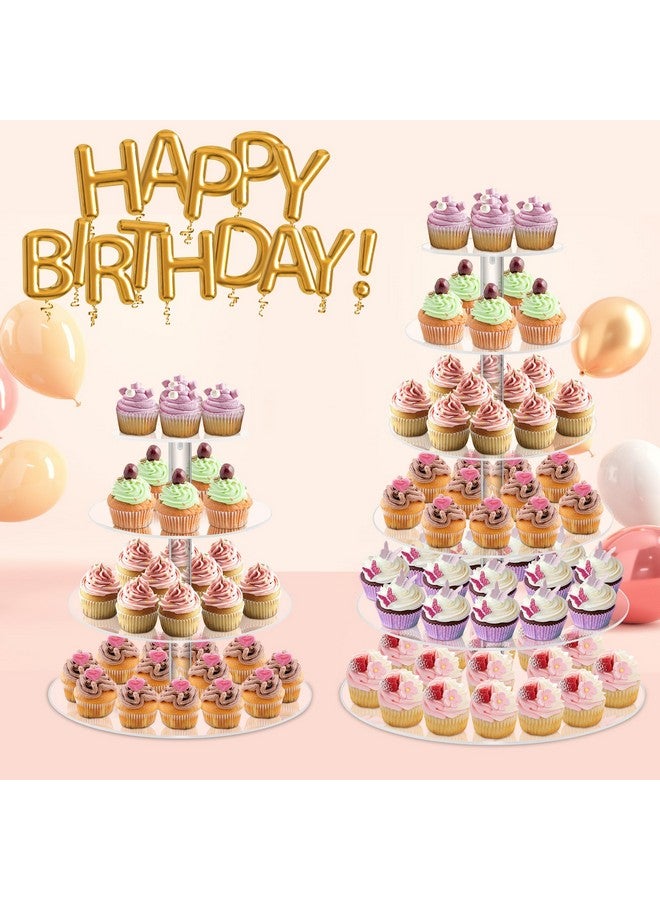 YestBuy 6 Tier Maypole Round Wedding Party Tree Tower Acrylic Cupcake Display Stand - Image 4