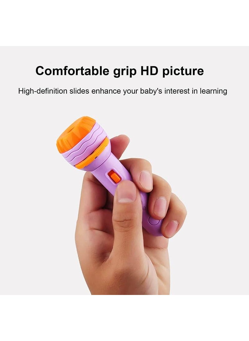 BELLABOTA BELLABOTA Mini Slide Projector Flashlight Torch with 24 Pattern Slide Flashlight Lamp Education Learning Night Light Before Going to Bed for Kids Multicolor  - Image 5