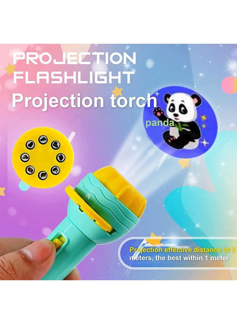 BELLABOTA BELLABOTA Mini Slide Projector Flashlight Torch with 24 Pattern Slide Flashlight Lamp Education Learning Night Light Before Going to Bed for Kids Multicolor  - Image 3