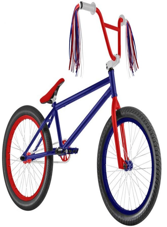 catin Patriotic Bike Bell and Bike Streamers Set, Red White Blue Bike Tassels American Flag Bike Bell for 4th of July Bike Decorations - Image 4