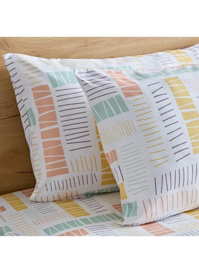 Home Box Nora Savana 2-Piece Reversible Microfibre Pillow Cover Set - 50x75 cm  - Image 3