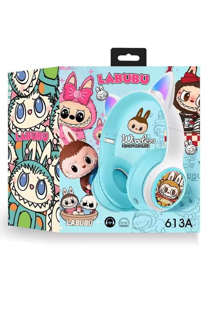 LABUBU سماعة رأس لاسلكية مع شخصية كرتونية من لابوبو - Image 3