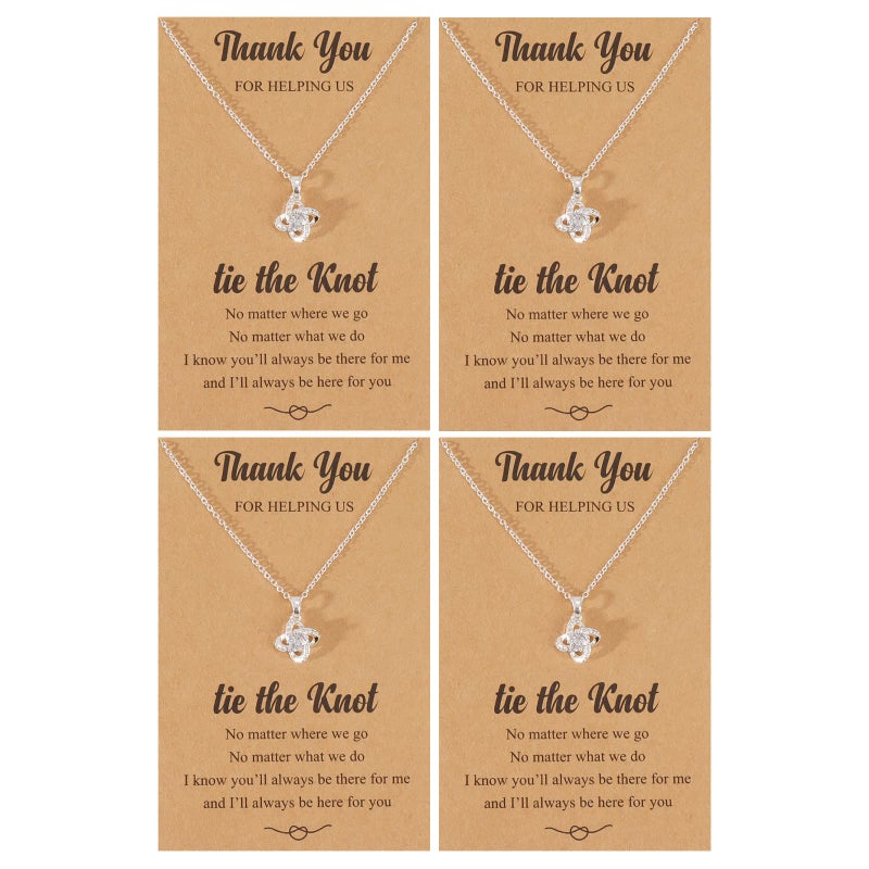 YANCHUN Bridesmaid Gifts for Bridal Party Gifts Bridesmaids Proposal Necklaces for 2/4/6/8 Favors Bridesmaid Dress Jewelry Set - Image 1