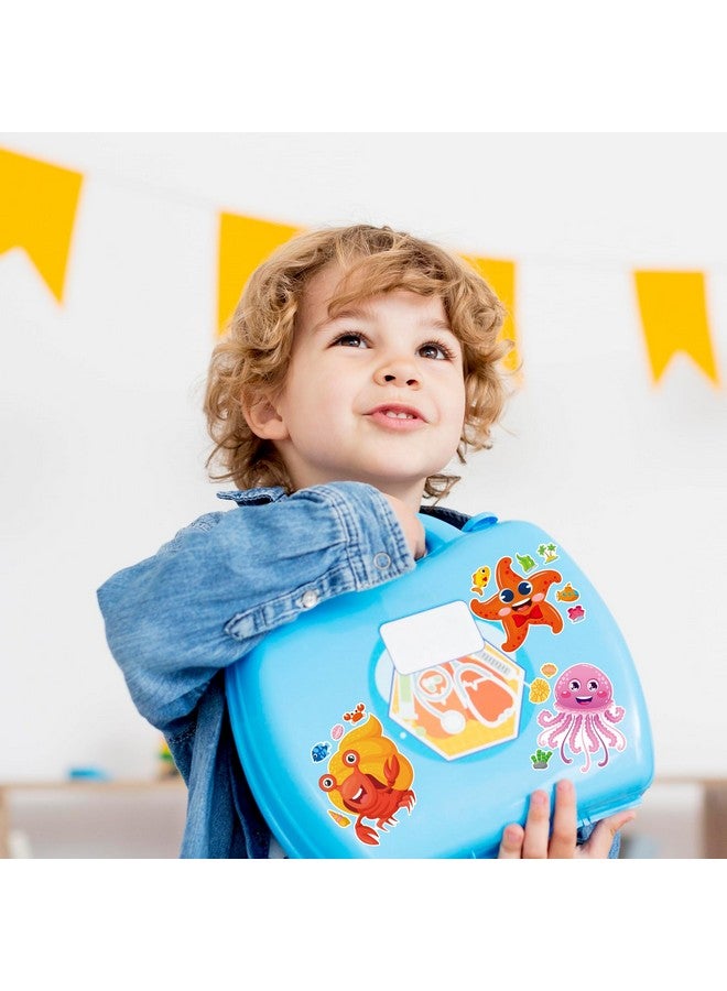 T-Antrix 42 Sheets Make Your Own Ocean Animals Stickers Make A Face Stickers for Kids Toddlers with 14 Sea Creature Designs DIY Craft Stickers Kids Party Favor Supplies Crafts - Image 5