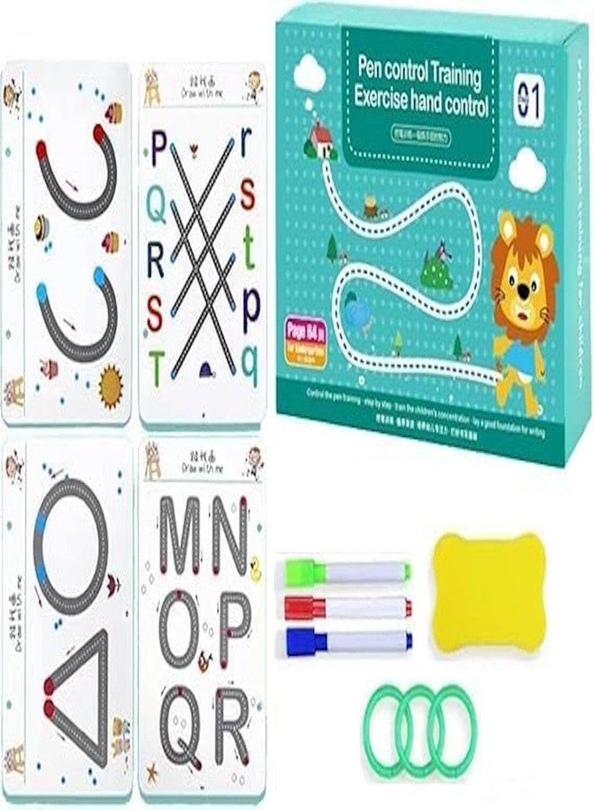 NEKIFACE Magic Practice Reusable Pen Control Workbook for Kids – Tracing & Drawing Book for Lines, Shapes, Patterns & Numbers – Includes Disappearing Ink Pen – Ideal for Early Learning (1 Pc) - Image 1