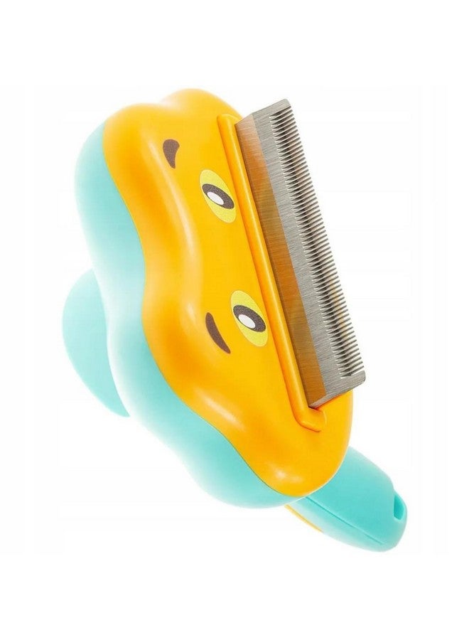 إيميلي بيتس فرشاة إزالة الشعر الزائد للكلاب/القطط - مشط لإزالة شعر الحيوانات الأليفة للكلاب والقطط مصنوع من الفولاذ المقاوم للصدأ | فرشاة للكلاب بتصميم قطة وفرشاة للقطط لجميع الكلاب/القطط لتدليك الحيوانات الأليفة - Image 4