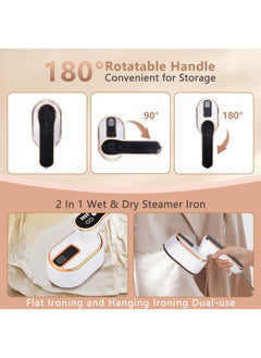 Generic High-Power Handheld Garment Steamer Clothes Steamer, Portable Steamer 5s Fast Heat-up Ironing Wrinkle Remover -1000W 100ML,Wet and dry use  - Image 4