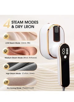 Generic High-Power Handheld Garment Steamer Clothes Steamer, Portable Steamer 5s Fast Heat-up Ironing Wrinkle Remover -1000W 100ML,Wet and dry use  - Image 2