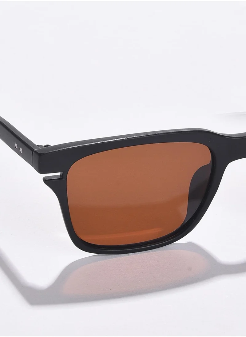 Haute Sauce Brown Lens Black Butterfly Sunglasses