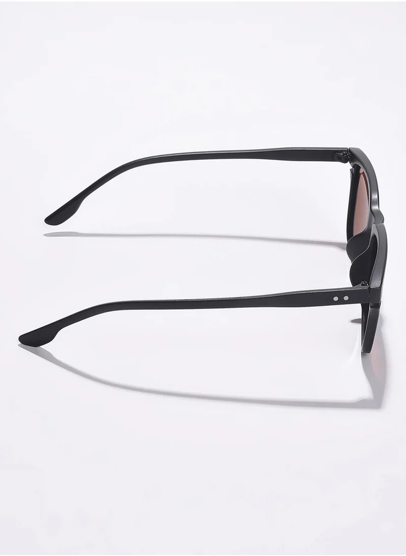 Haute Sauce Brown Lens Black Butterfly Sunglasses
