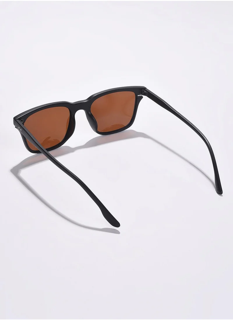 Haute Sauce Brown Lens Black Butterfly Sunglasses