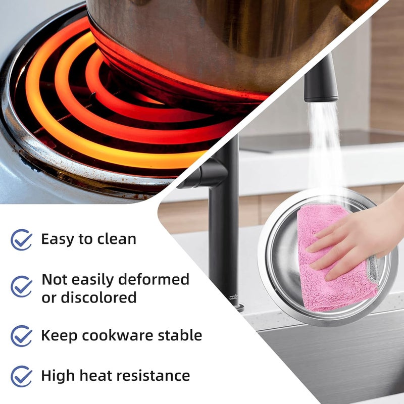 Pulluty Drip Pans for Electric Stove Compatible with Frigidaire,Tappan,Kenmore Stove Drip Pans, Thickening design, Includes 2 x 6-Inch and 2 x 8-Inch Drip Bowls(Model 316048413 & 316048414) - Image 5
