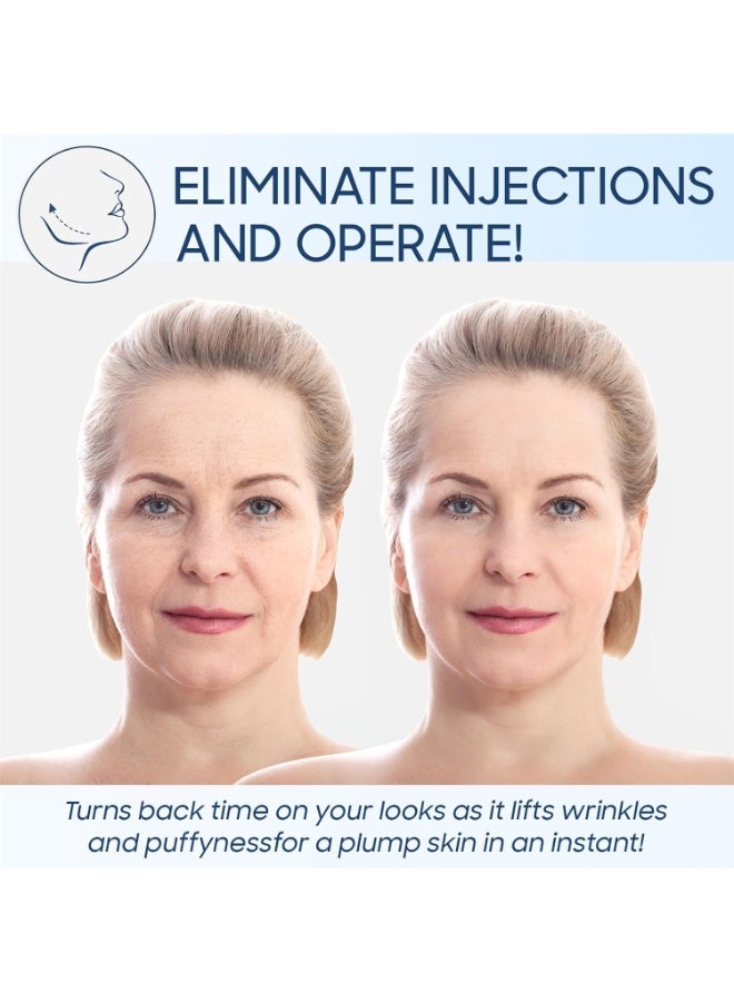 إيلهو 60 رقعة لرفع الوجه، أربطة مرنة للغاية مضادة للتجاعيد، أربطة غير مرئية لرفع الوجه لرفع الذقن المزدوج، تجاعيد الوجه، رقع مقاومة للماء للرقبة والعين على شكل حرف V - Image 4