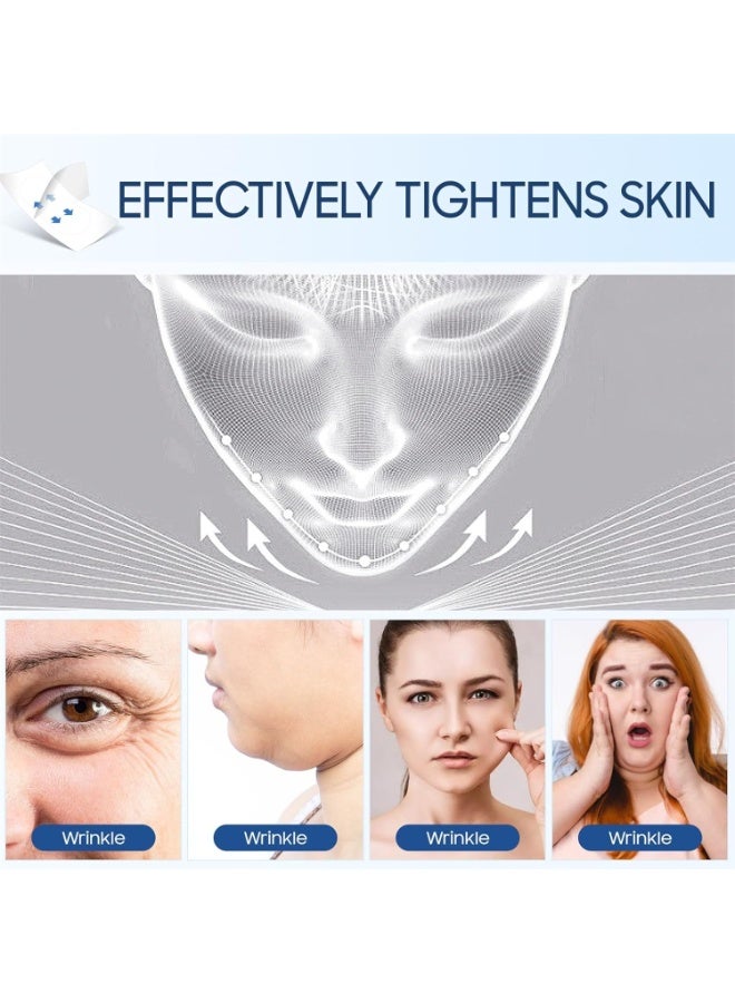 إيلهو 60 رقعة لرفع الوجه، أربطة مرنة للغاية مضادة للتجاعيد، أربطة غير مرئية لرفع الوجه لرفع الذقن المزدوج، تجاعيد الوجه، رقع مقاومة للماء للرقبة والعين على شكل حرف V - Image 5