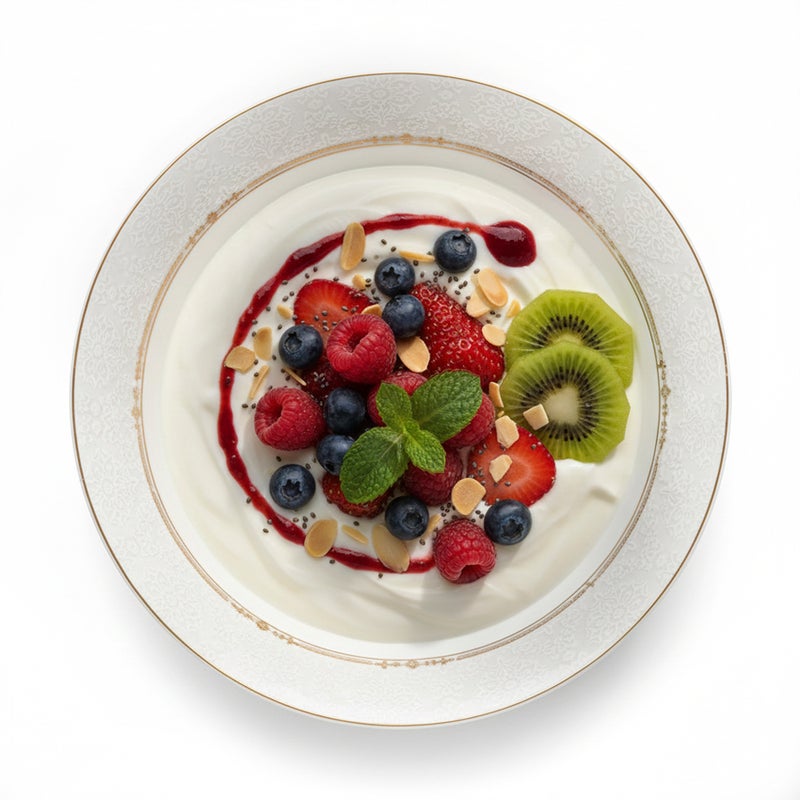 Shallow ISLA New Bone China Bowl 14 cm -  6 piece Set  Classic White Multipurpose Bowl for Daily Use, Brunch, Ramadan, Eid, Diwali, Coffee Station & Gifting (Set of 6) - Image 4