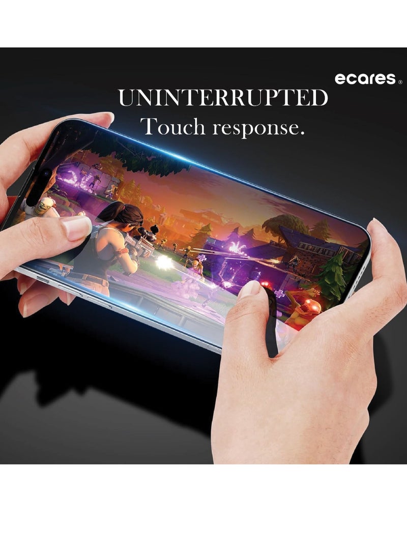 ECARES® iPhone 13 Series, Screen Protector, HD Clear, 9H Tempered Glass, Military Grade Protection, Scratch Resistant, Anti-Fingerprint, Full Coverage, Anti Yellowing, Bubble Free. - Image 5