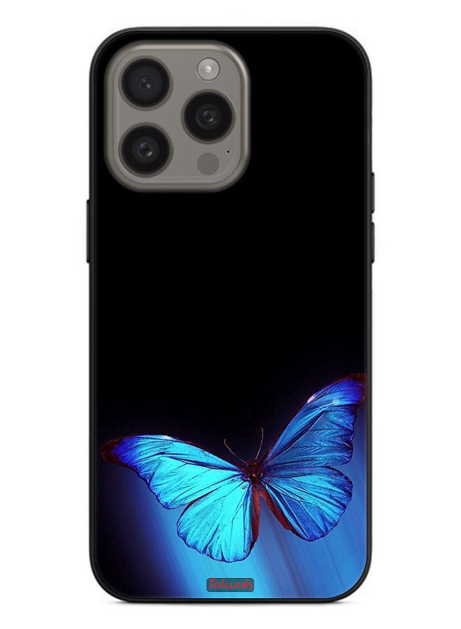 Tolwak Apple iPhone 15 Pro Max Protective Case Cover Butterfly Art - Image 2