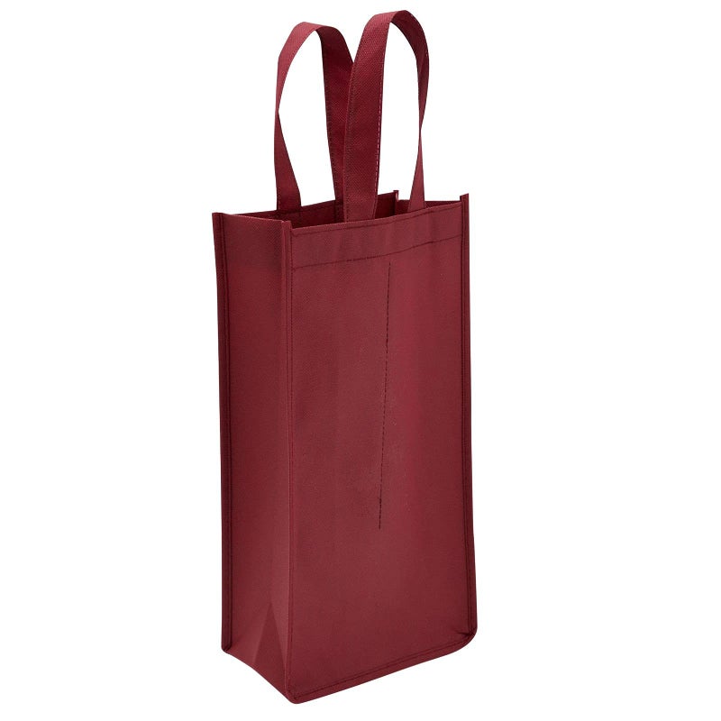 Juvale 2 Bottle Cloth Wine Bags with Handles - Pack of 10, Burgundy Polyester, 7 x 13.7 x 4 in - Gift Tote for Two Bottles & Wine Gift Bag - Image 5