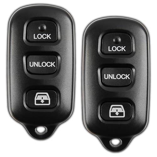 KeylessOption 2X KeylessOption Key Fob Replacement for 1999 2000 2001 2002 2003 2004 2005 2006 2007 2008 2009 Toyota Sequoia 4Runner Keyless Entry Remote Remote Control, 3-Button Panic HYQ12BBX, Self Programming - Image 1