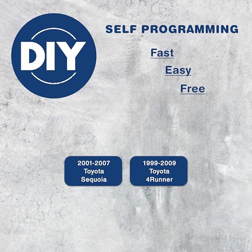 KeylessOption 2X KeylessOption Key Fob Replacement for 1999 2000 2001 2002 2003 2004 2005 2006 2007 2008 2009 Toyota Sequoia 4Runner Keyless Entry Remote Remote Control, 3-Button Panic HYQ12BBX, Self Programming - Image 3