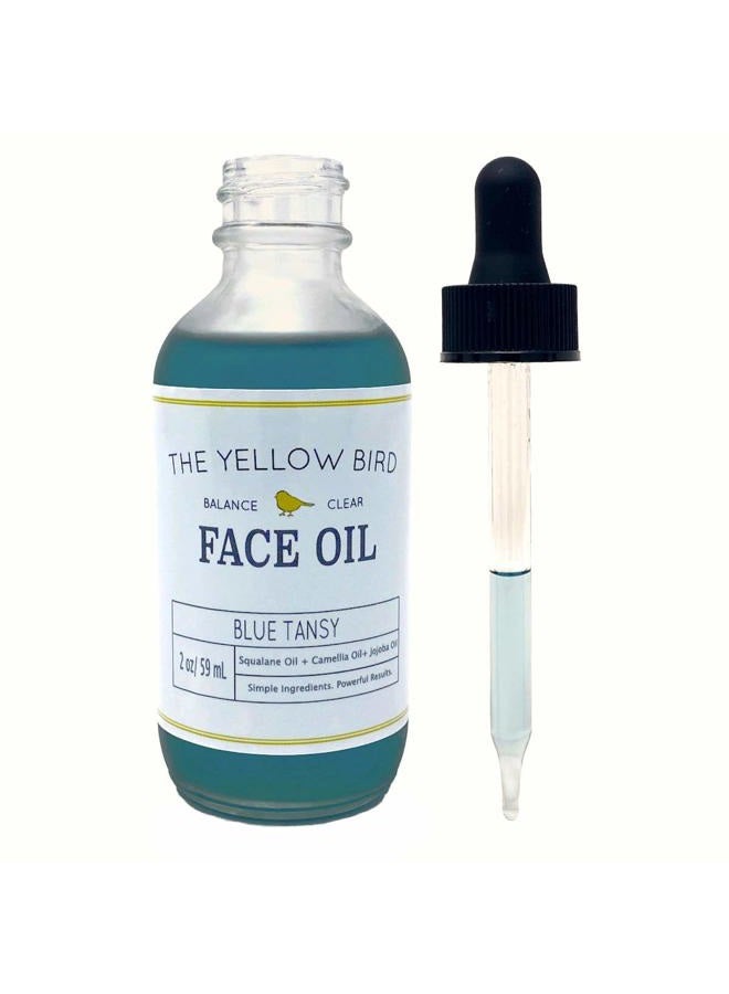 The Yellow Bird Balancing Blue Tansy Face Oil – Skin Glowing Serum. Collagen Support. Promotes Clear Skin Naturally. Wrinkle & Pore Minimizer. Natural, Vegan Facial Moisturizer. - Image 2