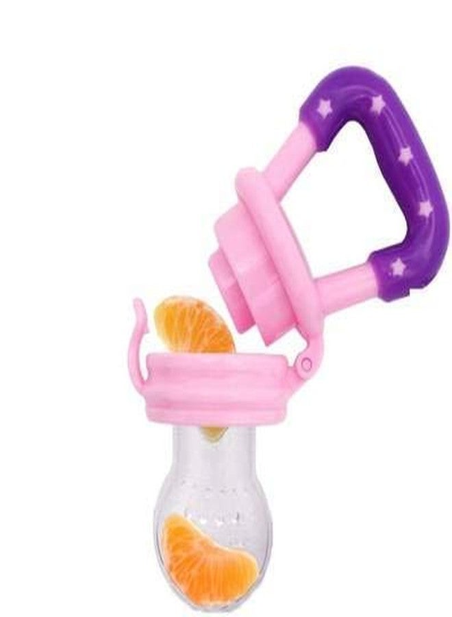 Crawl'in Baby Soother BPA-Free Silicone Food Nibbler for Fruit and Veggie with Rattle Handle (Multicolour, 0-24 Months) (Pack of 1) (Pink Soother) - Image 5