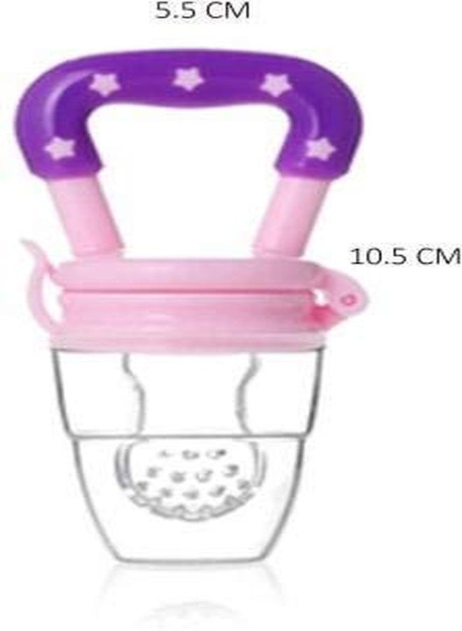 Crawl'in Baby Soother BPA-Free Silicone Food Nibbler for Fruit and Veggie with Rattle Handle (Multicolour, 0-24 Months) (Pack of 1) (Pink Soother) - Image 3
