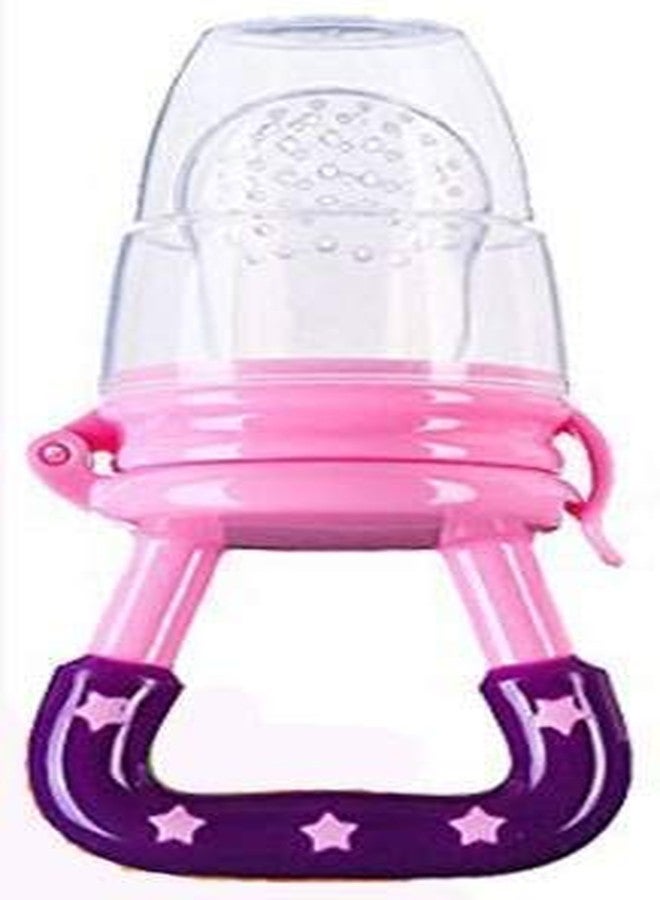 Crawl'in Baby Soother BPA-Free Silicone Food Nibbler for Fruit and Veggie with Rattle Handle (Multicolour, 0-24 Months) (Pack of 1) (Pink Soother) - Image 2