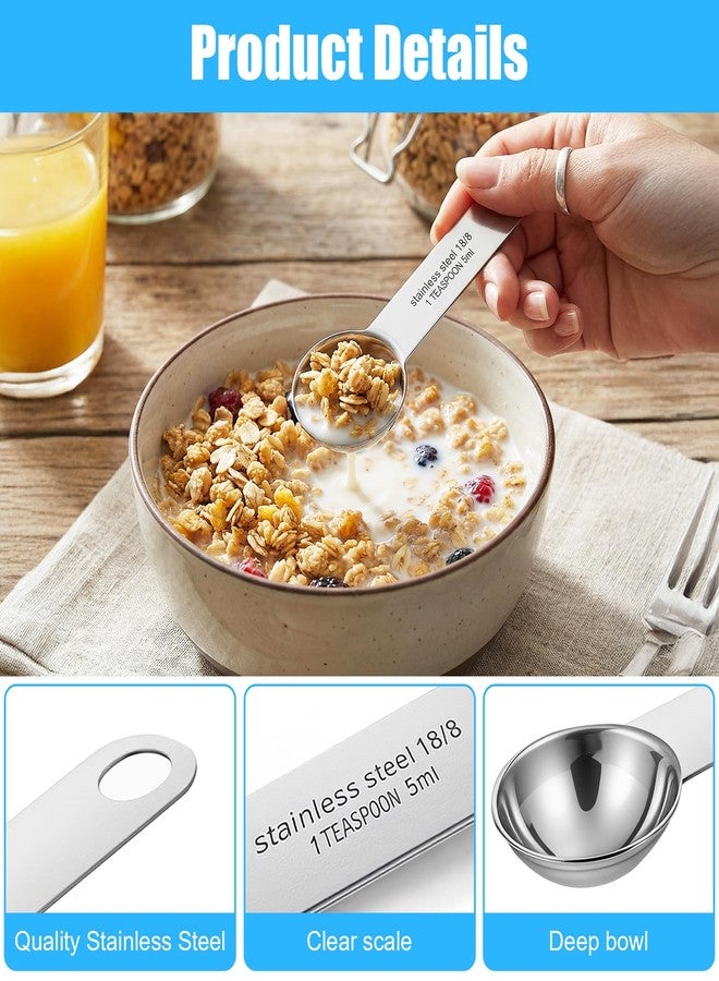 Thrymme 3PCS Teaspoon Measuring Spoon, 1 Teaspoon Scoop Stainless Steel, Dishwasher Safe for Baking, Coffee, Tea & Kitchen (5ml) - Image 3